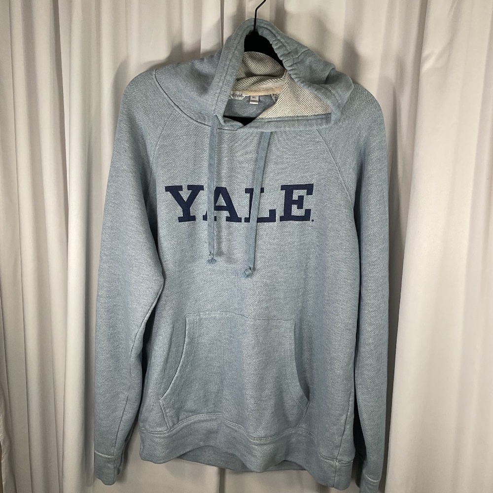 Yale Camp David Hoodie Womens XL Blue Cotton Comfy Bulldogs College Sports Smart